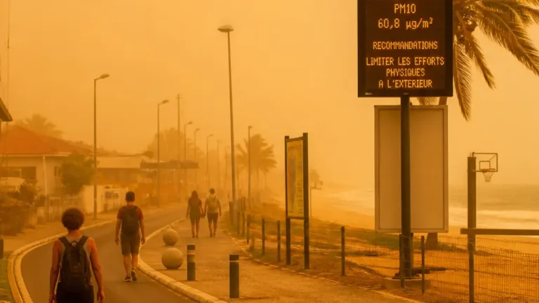 Qualité de l’air : la Guadeloupe en alerte orange, risque d’alerte rouge lundi
