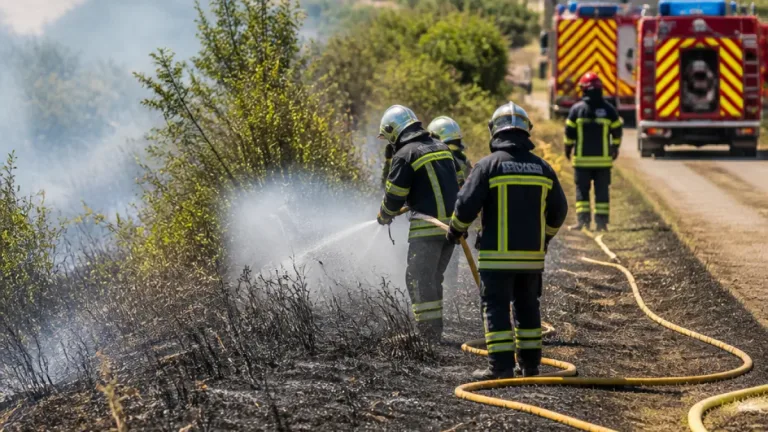 Quatre incendies de végétation mobilisent les sapeurs‑pompiers dans la Manche