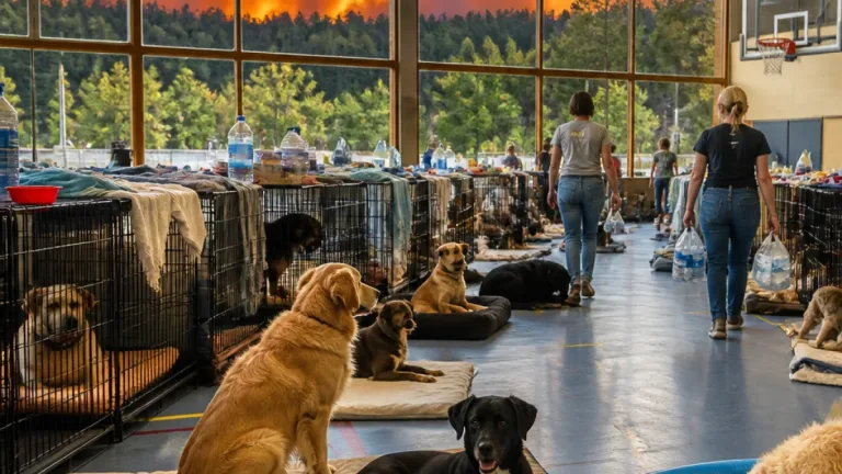 Quatre-vingts chiens évacués et mis à l'abri après les incendies de Fontainebleau