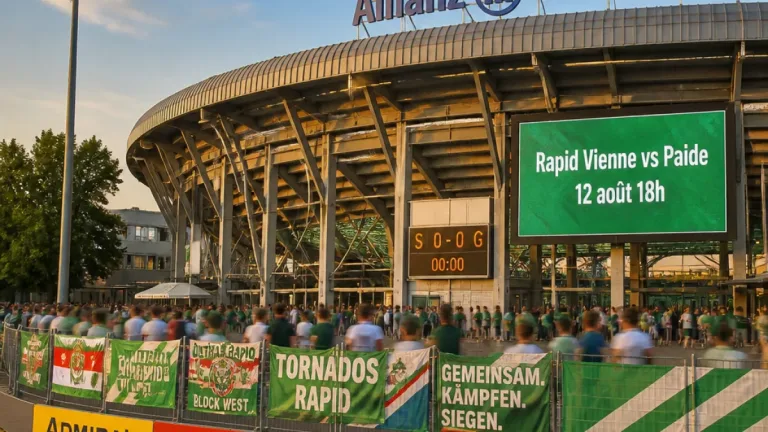 Rapid Vienne reçoit Paide le 12 août : duel de qualification à l'Allianz Stadion