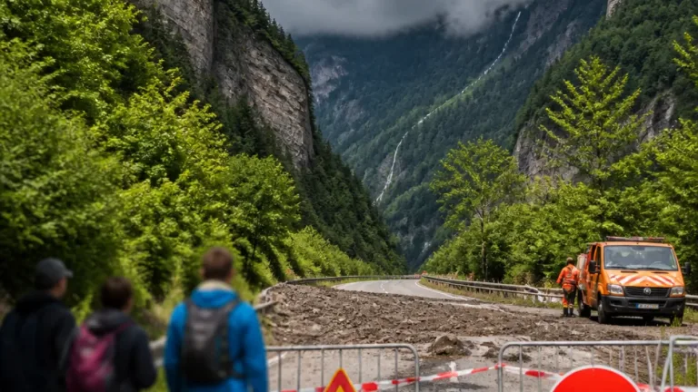 RD907 à Sixt-Fer‑à‑Cheval : fermeture à nouveau décidée en raison de la vigilance orages