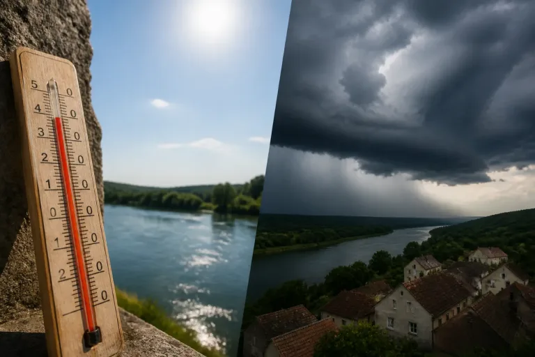Record à Vassincourt: la Meuse atteint 43,2 °C, orages en approche ce week-end