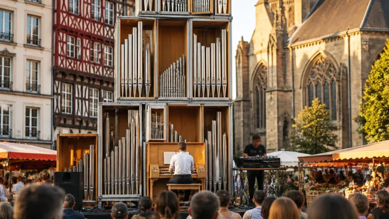 Rennes : un orgue « Gulliver » s'installe sur la place du marché pour les Estivales
