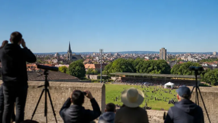 Roanne : des Roannais aux belvédères, le spectacle de l’éclipse du 12 août