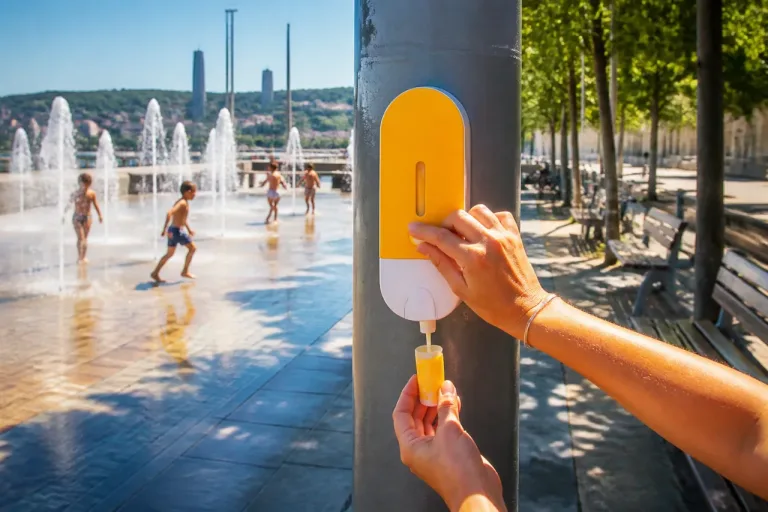 Rouen installe des distributeurs gratuits de crème solaire SPF50 pour les périodes de canicule