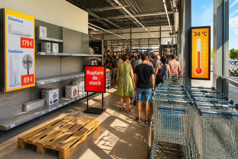 Ruée sur les climatiseurs à Besançon : tension et ruptures de stock chez Lidl