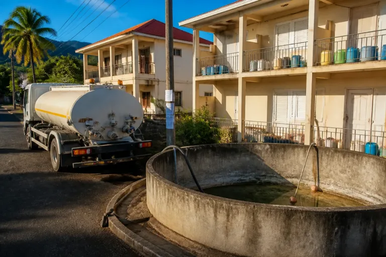 Saint-André : coupures nocturnes et plan de 90 M€ face au risque de pénurie d'eau