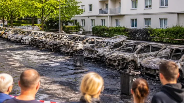 Saint-Gratien : quinze voitures réduites en cendres sur un parking de la rue des Raguenets