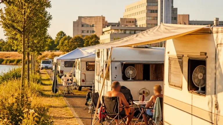 Saint-Lô : face à la cinquième vague de chaleur, des vies quotidiennes transformées dans les caravanes