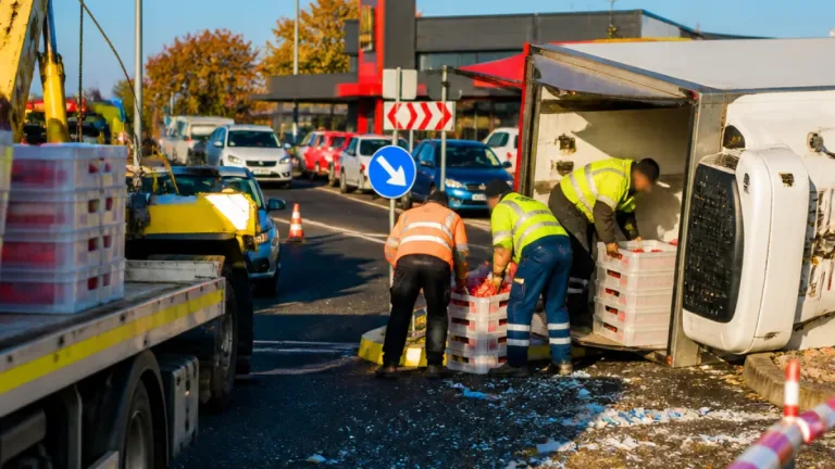 Saint-Quentin : camion frigorifique se renverse au rond‑point du McDonald’s, circulation perturbée