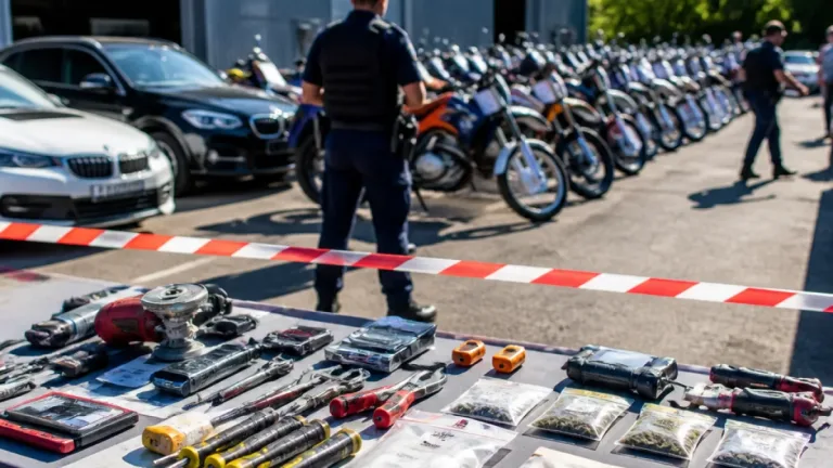 Sarthe : démantèlement d’un réseau de cambriolage, 42 motos et 1,2 kg de résine saisis