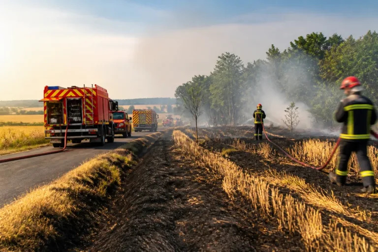 Sarthe : une série d'incendies ravage cultures et sous-bois, plusieurs dizaines de pompiers mobilisés