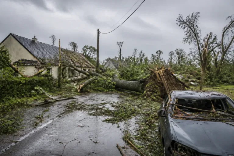 Saulnières frappée par une tornade: arbres déracinés et dégâts en quelques minutes