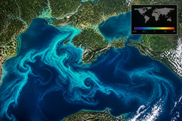 La mer Noire vire au turquoise: le ballet des coccolithophores capté depuis l’espace