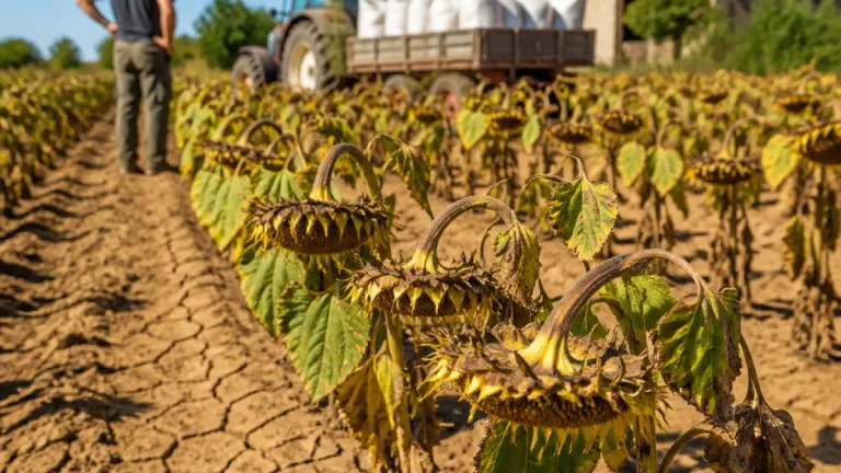 Sécheresse et canicule : des tournesols du Gers condamnés à de faibles rendements