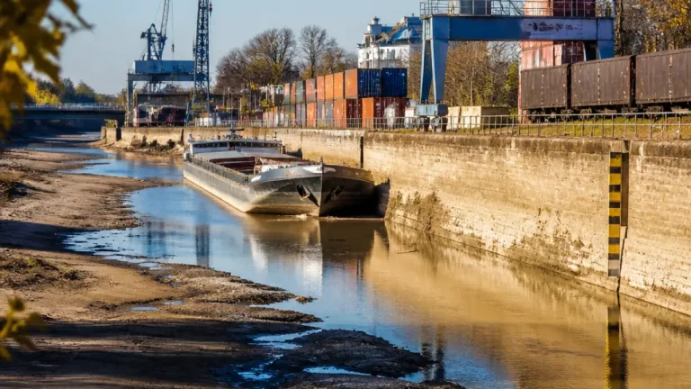 Sécheresse : le Rhin à très bas niveau, répercussions sur le transport fluvial dans le Bas-Rhin