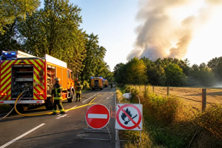 Sept feux d’espaces naturels mobilisent les pompiers dans les Deux‑Sèvres, vigilance maintenue