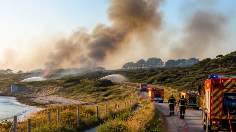 Six feux de broussailles mobilisent les pompiers dans le Finistère