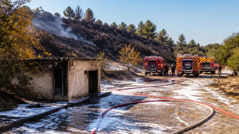 Six hectares de broussailles partis en fumée à Baugé‑en‑Anjou, les pompiers mobilisent 54 personnels