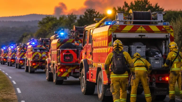 Soixante‑quinze pompiers du Pas‑de‑Calais et du Nord envoyés en renfort face aux incendies