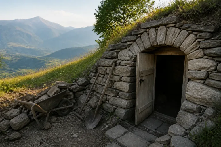 Sur les hauteurs d’Hauteville Gondon, une cave enterrée façonnée patiemment à la main