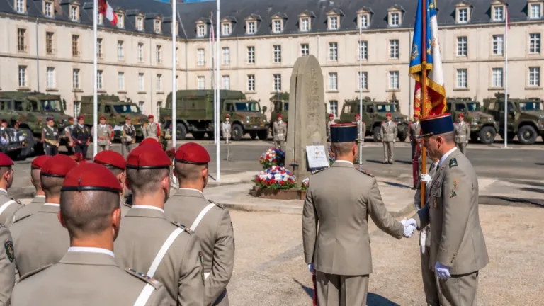 Tarbes : passation de commandement au 1er Régiment de hussards parachutistes