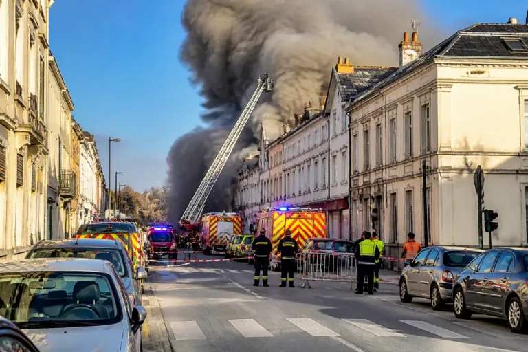 Tarbes : un violent incendie mobilise d'importants moyens rue Georges‑Lassalle