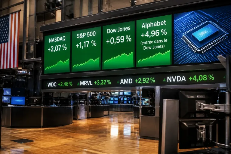 La tech entraîne Wall Street: Alphabet bondit, le Nasdaq progresse de 2,07 %