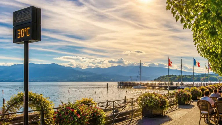 Thonon-les-Bains : une journée voilée puis chaude, 28–32 °C attendus mardi 11 août