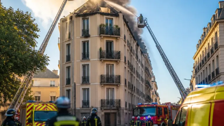 Toulon : incendie tôt ce matin dans un immeuble du centre-ville, 18 pompiers engagés