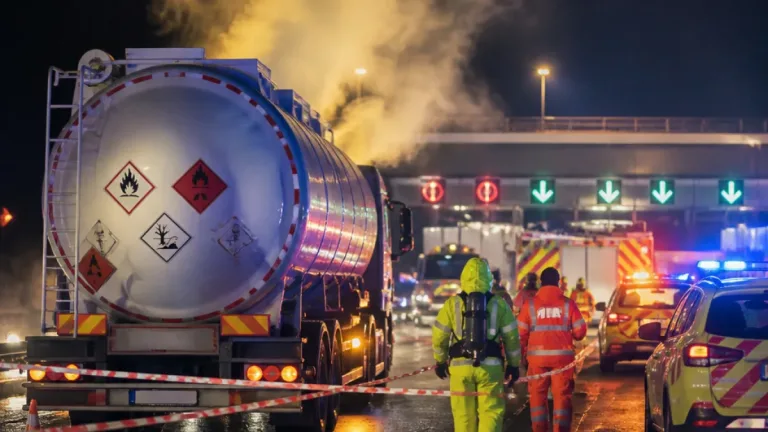 Toulouse : fuite sur un poids lourd transportant des matières dangereuses à la gare de péage Nord