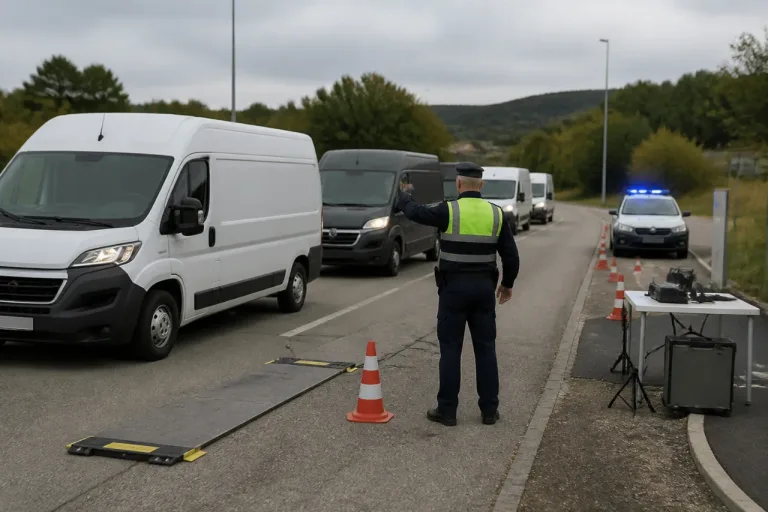 Transport en camionnettes: premiers contrôles dans le Jura à l’entrée en vigueur de la règle européenne
