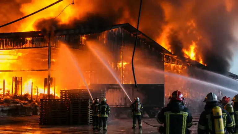 Un bâtiment agricole de 3 000 m² totalement embrasé à Saint‑Aubin‑le‑Dépeint