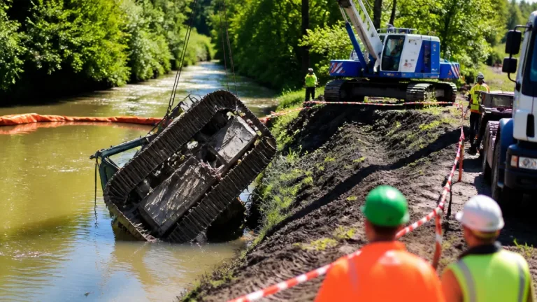 Un conducteur s’extrait d’un chargeur retourné dans le Créanton à Brienon-sur-Armançon