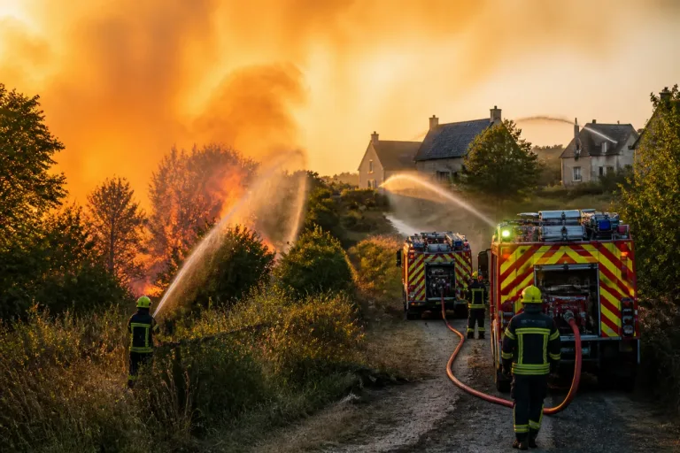 Un feu de champs mobilise trente pompiers à Champtoceaux, cinq hectares partis en fumée