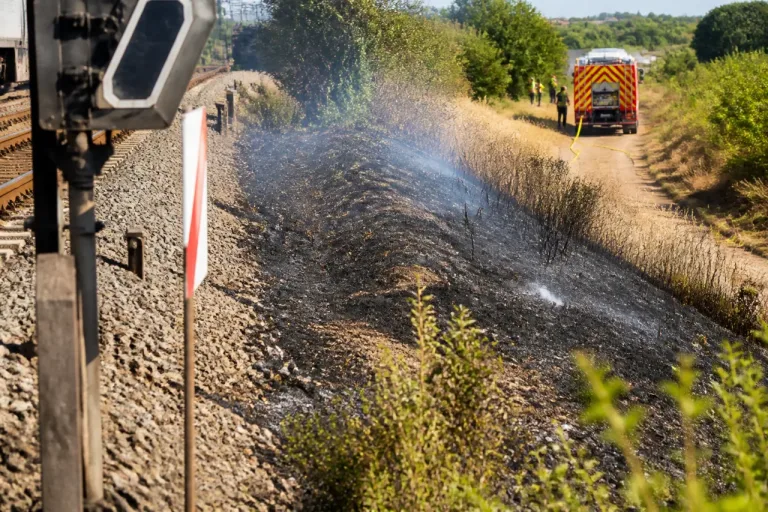 Un feu maîtrisé près de la voie ferrée à Varilhes : 500 m² de végétation détruits