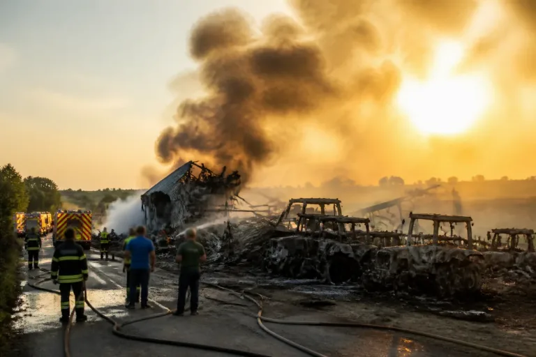 Un hangar agricole de 500 m² dévasté à Génébrières après une explosion lors d’une réparation