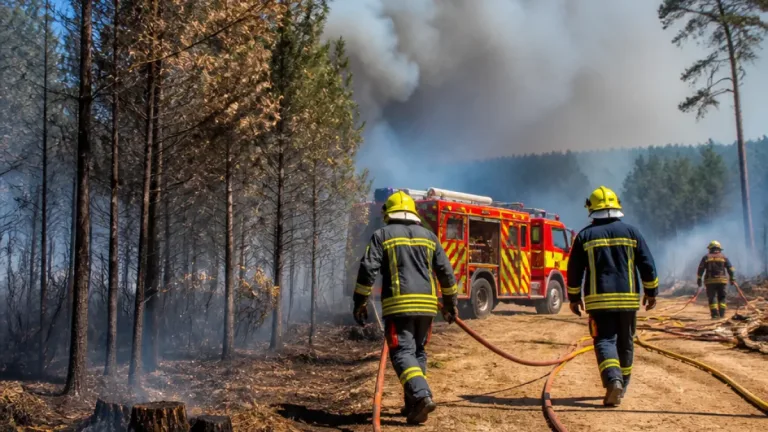 Un hectare brûlé à Bogny‑sur‑Meuse : 56 pompiers mobilisés pour circonscrire un feu en pinède