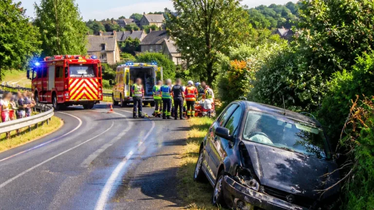Un homme de 72 ans hospitalisé après une sortie de route sur la RD 86 en Corrèze