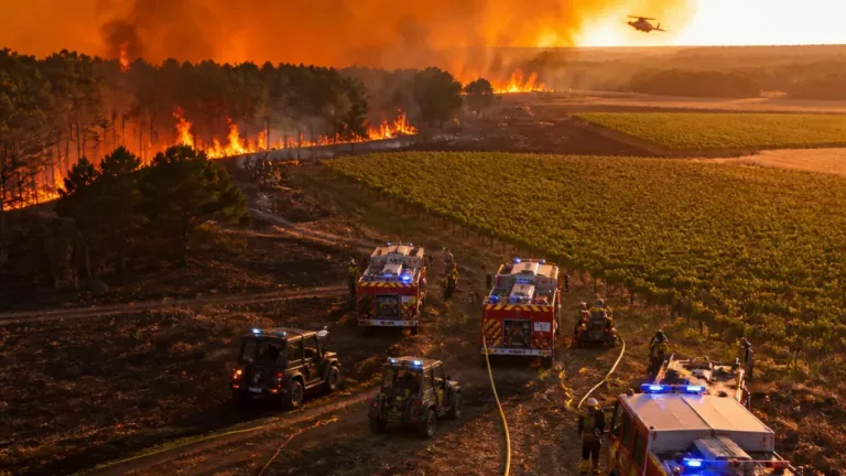 Un important feu de forêt près de Montguyon mobilise 160 pompiers et 23 ha brûlés