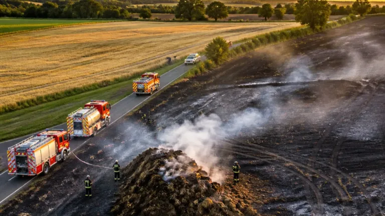 Un incendie détruit dix hectares de parcelles agricoles entre Richemont et Gandrange