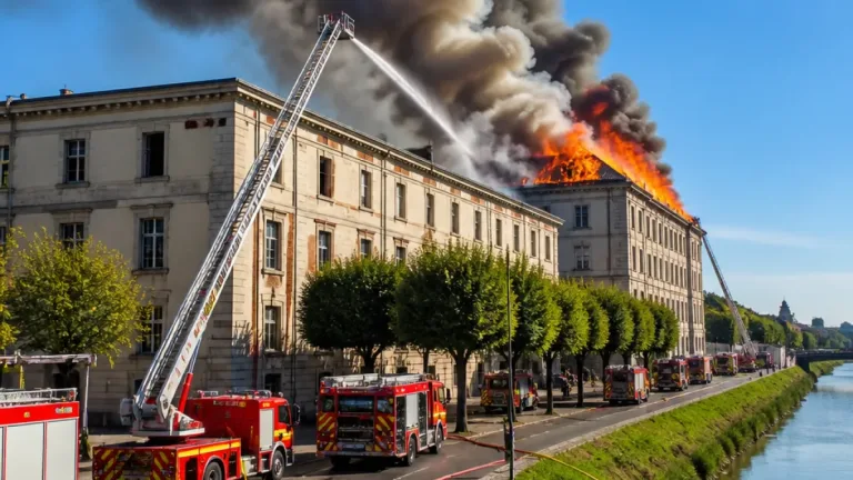 Un incendie majeur ravage une aile de la Manufacture des Tabacs à Tonneins