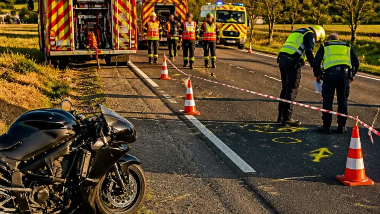 Un motard de 21 ans décède sur la RD9 à Châlons‑du‑Maine