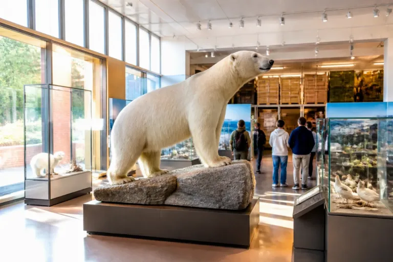 Un ours polaire XXL installé au Muséum de Montauban attire les regards