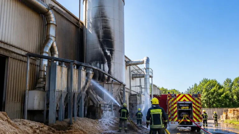 Un silo de sciures en feu à la scierie de Chef‑Boutonne : vingt pompiers mobilisés