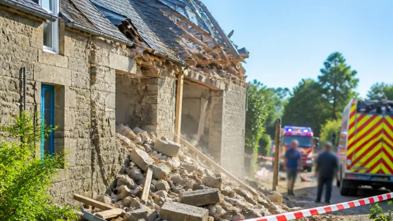 Une bouteille de gaz explose et souffle une maison à Cléguérec