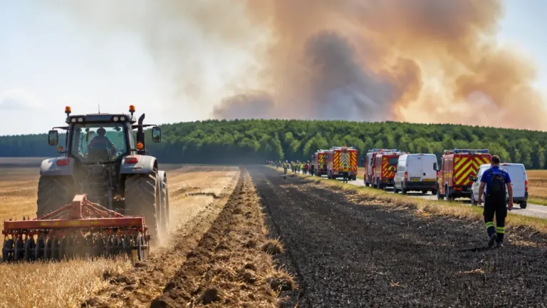 Une centaine d'hectares partis en fumée à Saint‑Maixme‑Hauterive, les champs toujours sous tension