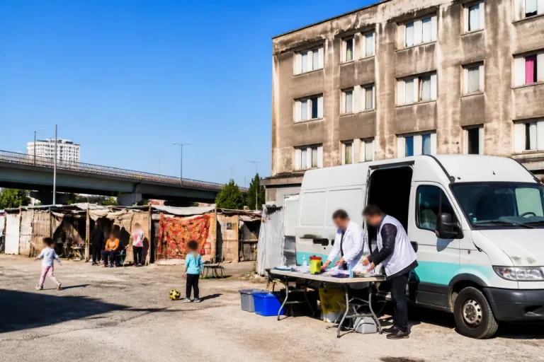 Une PMI mobile suit femmes et enfants roms des bidonvilles en Seine‑Saint‑Denis