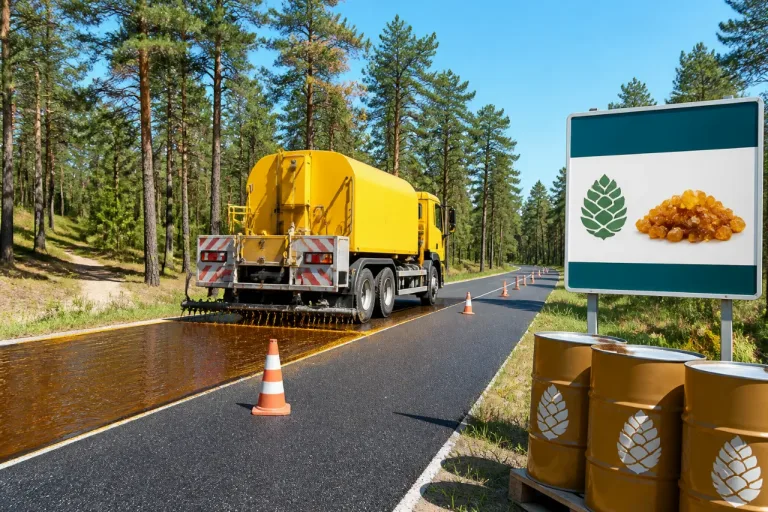 Une route rénovée avec un liant issu du pin : une piste concrète pour des chaussées plus vertes
