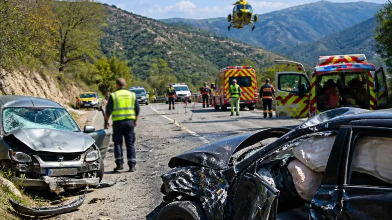 Une septuagénaire décède dans une collision sur la montée du Perthus, ses deux petits‑enfants grièvement blessés